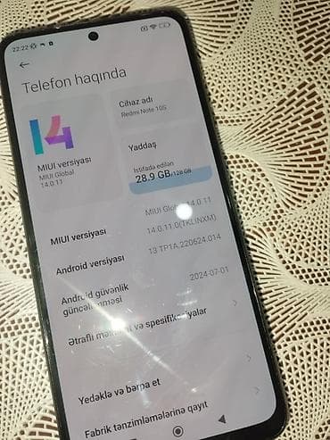 telefon kabloları: Redmi Note 10S, 128 GB, rəng - Bənövşəyi, Qırıq — 3