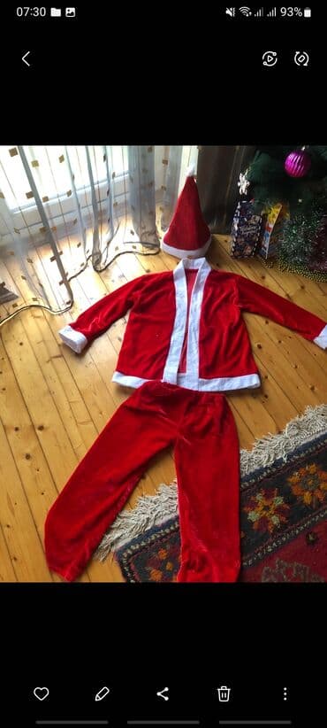 Şaxta baba kostyumu, 7 - 8 yaş, İşlənmiş