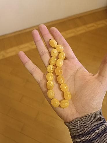 converse canta: Məhsul: Sarı rəngli təsbeh Təsviri: Kəhrəba təsbeh - Yumru-yastı — 3