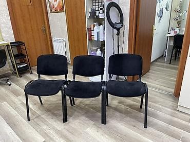 venecianka boya: Qara rəngli ofis/qarşılama kresloları – 3 ədəd 1 ededi 25 azn - — 2