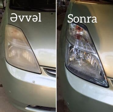 masin gunlukleri: Saralmiş, çirklənmiş, şəffafligi itmiş faralarin və arxa stoplarin — 2