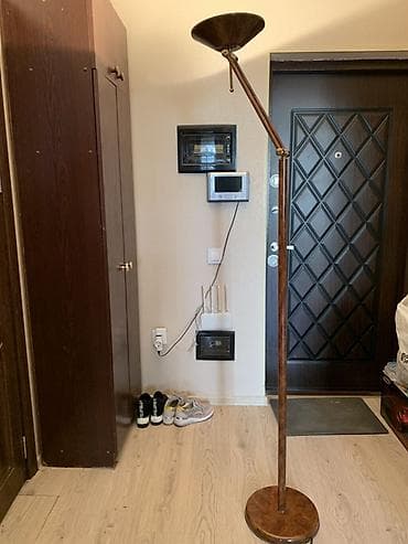 demirov sekilleri: Torşer tipli döşəmə lampası - Material və dizayn: Taxta teksturalı — 3