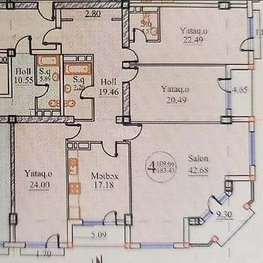 orbita mtk: 4 otaqlı, Yeni tikili, m. 28 may, 184 kv. m — 3