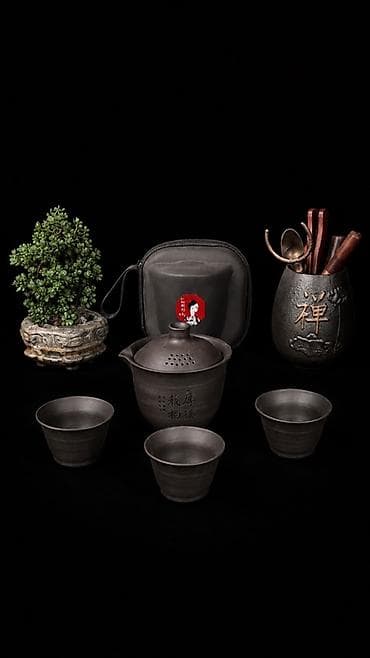 mis samovar satilir: Çay dəsti, rəng - Qara, Keramika, Geisha, 3 nəfərlik — 4
