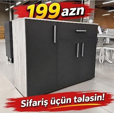 Mətbəx/İnteryer üçün universal dolab - Rəng: önlər mat qara, yan və — 1