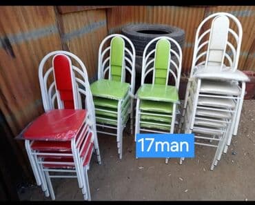 açılıb yığılan stul: Mətbəx üçün, Yeni, Qatlanmayan, rəng - Ağ Stul — 13