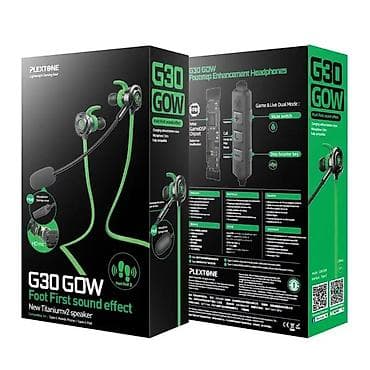 13 mini iphone: Plextone G30 GOW oyun qulaqlığı - Rənglər: Black, Red, Green - 3.5 mm — 2