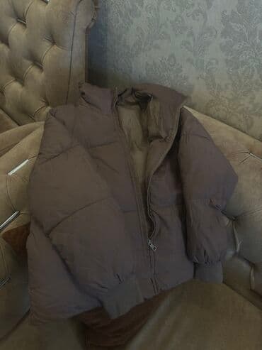 kisi pencekleri: Qışlıq puffer gödəkçə – qəhvəyi rəng - Model: qısa, krujok (puffy) — 1