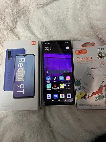 Redmi 9T, 64 GB, rəng - Göy, Barmaq izi, Face ID lalafo.az -da Redmi 9T, 64 GB, rəng - Göy, Barmaq izi, Face ID