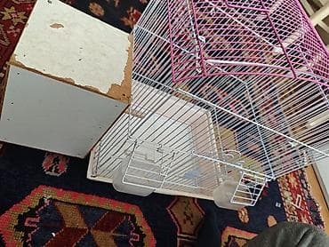Heyvanlar üçün mallar: Quş qəfəsi və yuvalıq dəsti - Material: metal barmaqlıqlar, plastik — 2