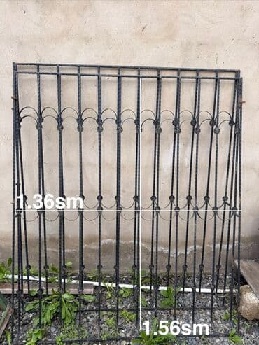 yumru pencere: Dəmir dekorativ barmaqlıq/panjarə - 2 ədə. - Material: qalın — 1