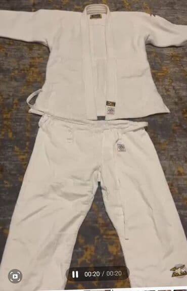 idman kişi şortları: Judo/Gi forması – dəst 9-10-11 - Rəng: ağ - Dəst: üst (cıket) + — 2