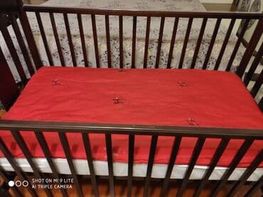 синтепоновая подушка: Для девочки и мальчика, Колыбель, С матрасом, Без механизма качания — 9