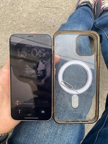 telefon iphone: IPhone 12, 64 GB, Ağ, Simsiz şarj, Face ID, Sənədlərlə — 3