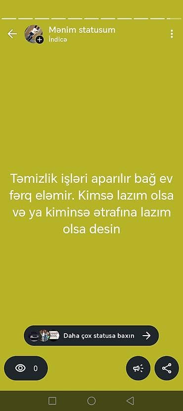 Peşəkar təmizlik xidməti - Mənzil, həyət/bağ evi və ofislər üçün