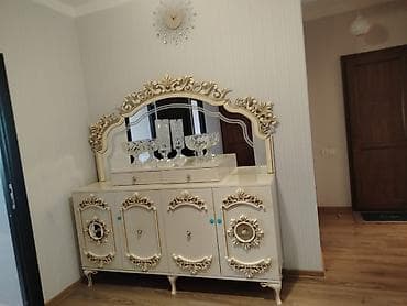 guzgu: Qonaq otağı üçün, İşlənmiş, Açılan, Dördbucaq masa, 6 stul — 3