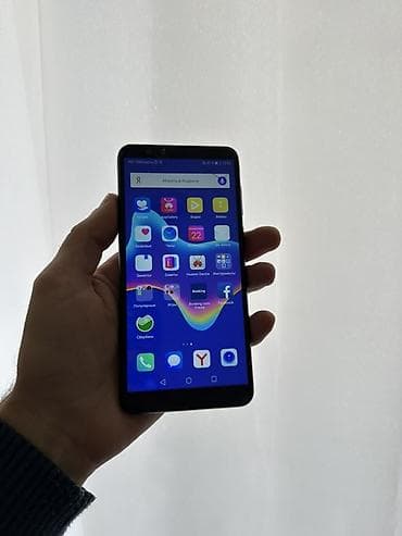 barter telefonla: Huawei Y9, 32 GB, rəng - Mavi, Barmaq izi — 1