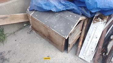 taxta odun: Metaldan və taxtadan yığılmış kiçik soba/peç - Material: qalın — 2