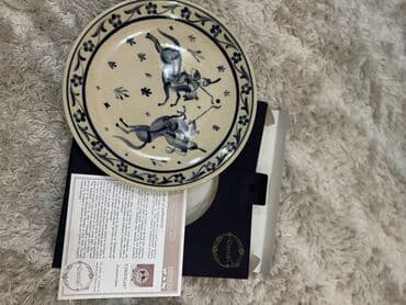 qus resmi: Ənənəvi dekorativ keramik boşqablar – “Dastan” seriyası - Dəst: 2 — 3