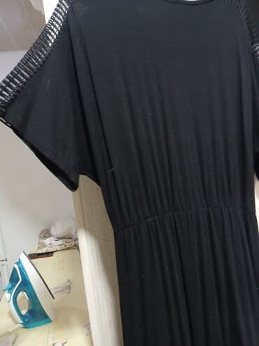 женские платья из вискозы: Повседневное платье, Миди, One size — 9