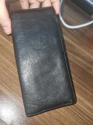 Aksesuarlar: Montblanc pulqabısı – uzun model - Material: qara rəngli təbii dəri — 3