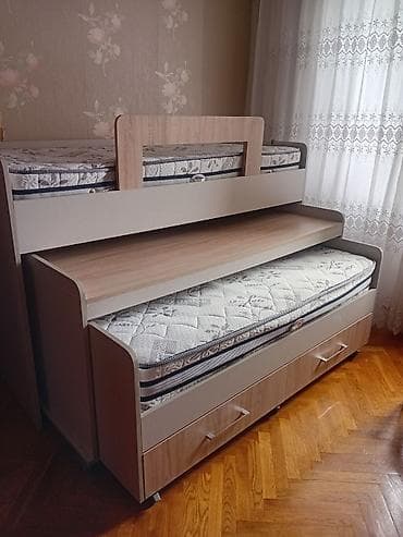 Oğlan və qız üçün, Çarpayı, Matras ilə, Siyirməli, Laminat