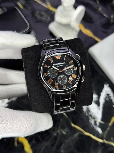 Новый, Наручные часы, Emporio Armani, цвет - Черный — 3
