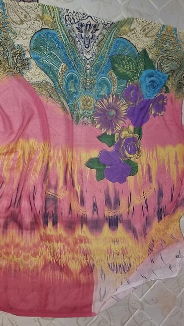 Rəngarəng naxışlı şərf/şal - Material: yüngül, axıcı, incə parça