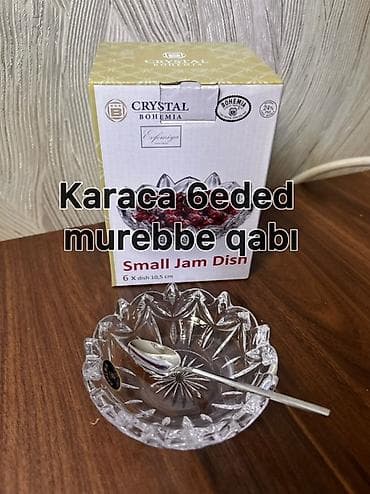 Karaca tezedir 6eded Crystal Bohemia — Small Jam Dish - Brend