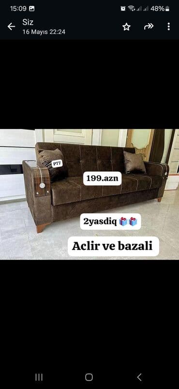 xəngəl sifarişi: Divan, Parça, Bazalı, Açılan, Kitab — 1