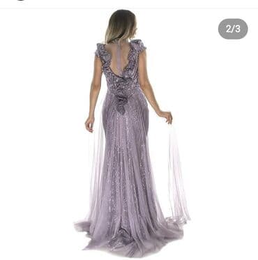 vecerni koynekler: Bənövşəyi-metal parıltılı ziyafət/libas olcu uygun gelmediyi uçun — 3