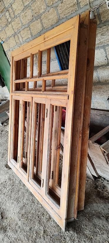 Tavan: İşlənmiş Taxta pəncərə, Еni: 178 sm, Uzunluğu: 175 sm — 3