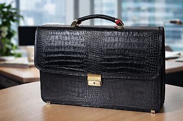 Modemlər və şəbəkə avadanlıqları: Kişilər üçün klassik ofis portfeli – yeni kolleksiya - Rəng: qara - — 3