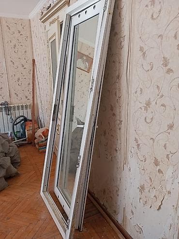 plasti̇k pencere: Plastik (PVC) balkon/qapı pəncərəsi - Ölçü: təxmini hündürlük 2 m — 1