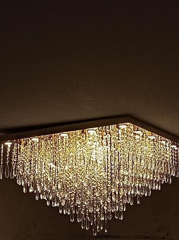 Çılçıraq, 10 və daha çox lampa, Xrustal