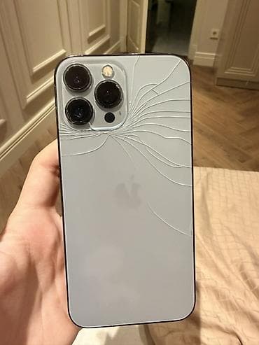 qiriq telefon: IPhone 13 Pro Max, 128 GB, Sierra Blue, Qırıq — 2