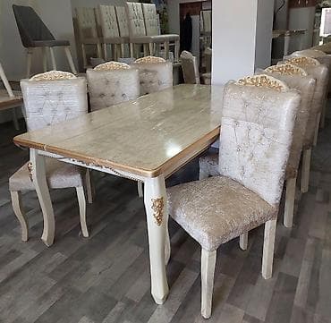 oturacaq: Qonaq otağı üçün, Yeni, Açılan, Kvadrat masa, 6 stul — 2