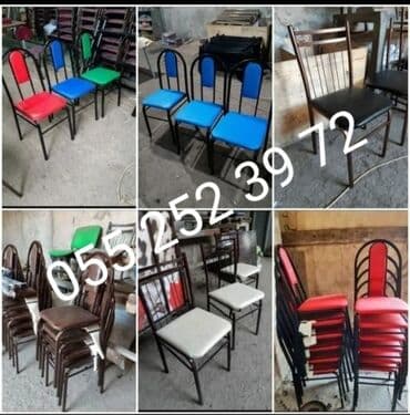 stol stul işlenmiş: Yeni, Dördbucaq masa, 6 stul, Açılmayan, Stullar ilə, Metal, Azərbaycan — 4