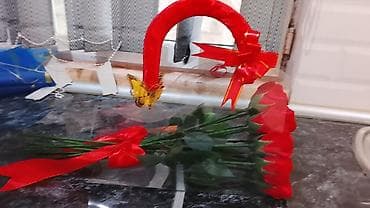 gül buketi qiymətləri: Qırmızı güllərdən ibarət hədiyyə buketi - Tərkib: 15 ədəd qırmızı gül — 2