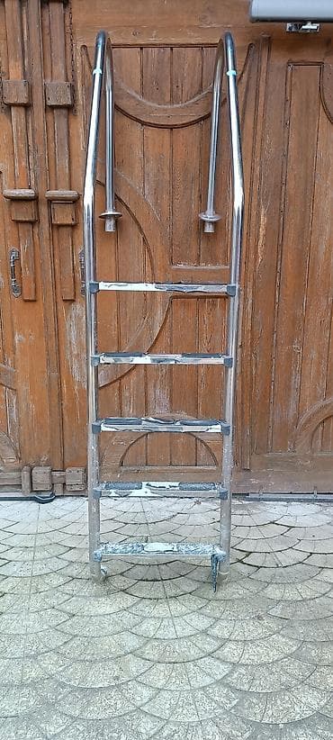 Mexaniki əl alətləri: Paslanmayan poladdan hovuz nərdivanı - Material: yüksək keyfiyyətli — 1