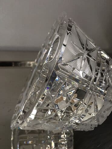 yuxuda xrustal qab görmek: Konfet qabı, xrustal. Çexiya, 70-ci illər. İstifadə olunmayıb — 6