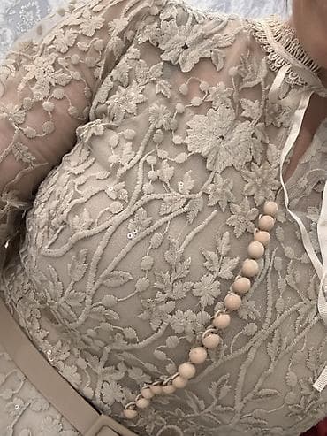 Zərif krujeva don - Rəng: şampan/bej tonlarında - Material: şəffaf