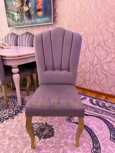 стулья мягкие для дома: Qonaq otağı üçün, Yeni, Qatlanmayan, rəng - Boz Stul — 2