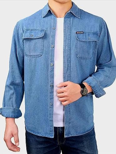 Личные вещи: Мужская рубашка, XL, цвет - Голубой — 4