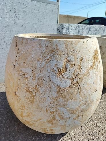 gul dibcekleri: Dekorativ beton güldanlar - Material: armaturla möhkəmləndirilmiş — 2