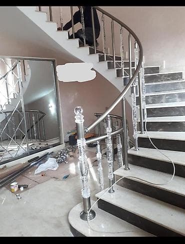 Перила: Paslanmayan poladdan pilləkən məhəccəri və tutacaqların hazırlanması — 1