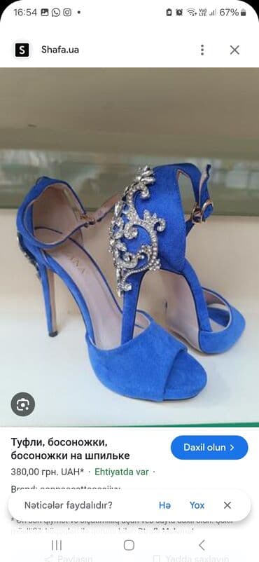 yeni lifcikler: Tuflilər, Ölçü: 38, rəng - Mavi, Yeni — 3