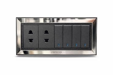 Aulmo Premium divar paneli – 2 ədəd universal rozetka + 4 ədəd açar -