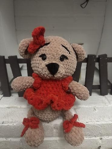 leqo oyuncaqlari: Məhsul: Əl işi toxunma ayıçaq oyuncağı - Material: Yumşaq plyuş iplik — 1