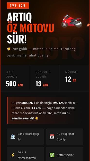 led isiq: - TVS125, 130 sm3, 2024 il, 17000 km — 1